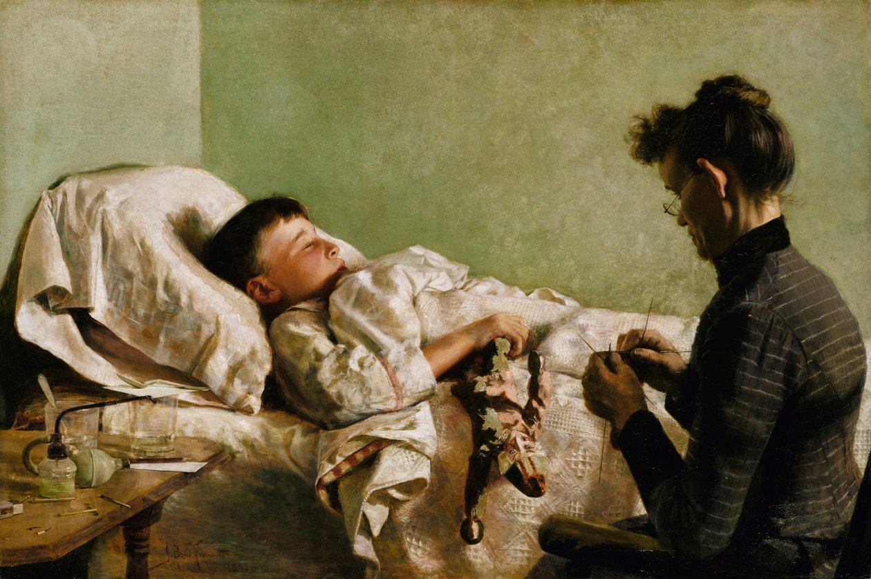 Det sjuka barnet, 1893. av John Bond Francisco