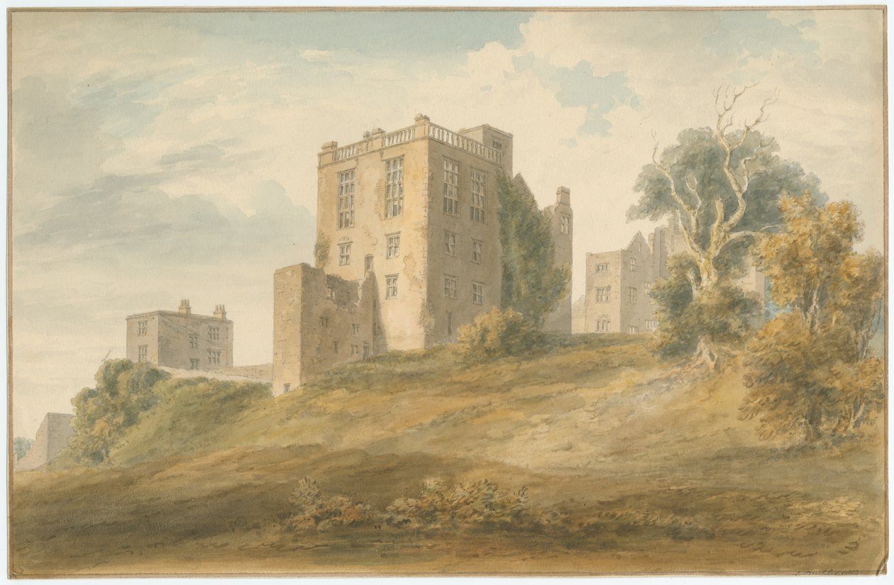 Derbyshire - Hardwick Hall [Gammal] - Kvar av John Buckler