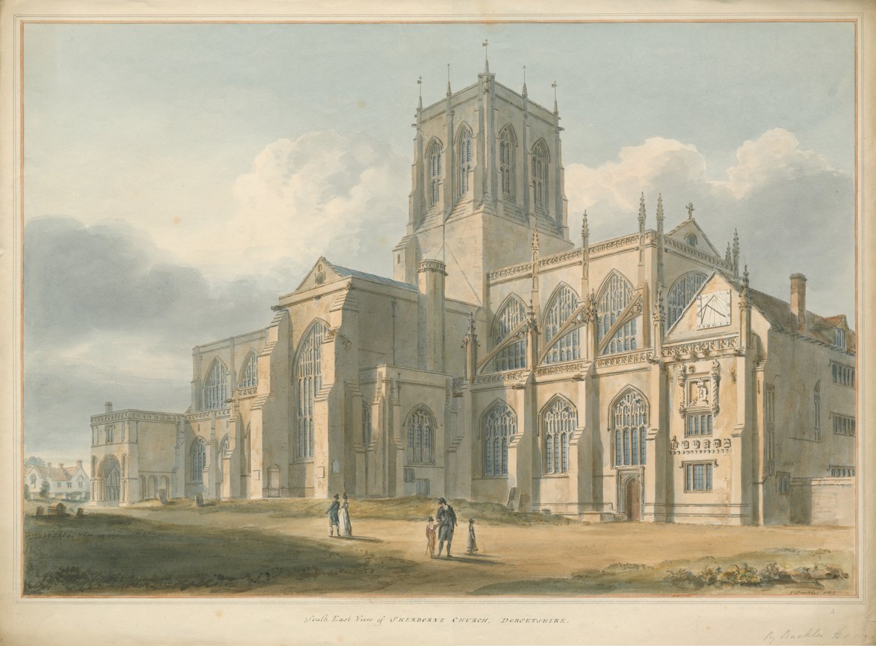 Dorset - Sherborne Church, 1802 av John Buckler