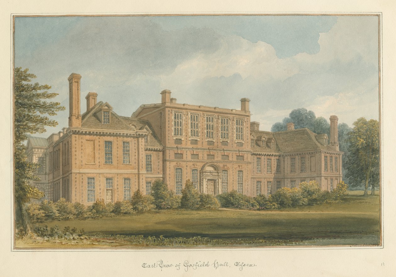 Essex - Gosfield Hall, 1824 av John Buckler