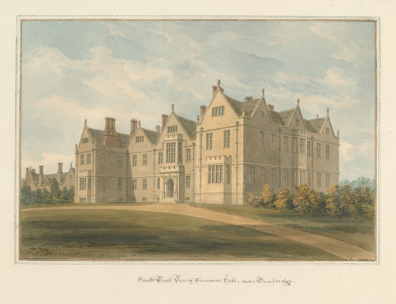 Kent - Tunbridge - Somerhill, 1824 av John Buckler