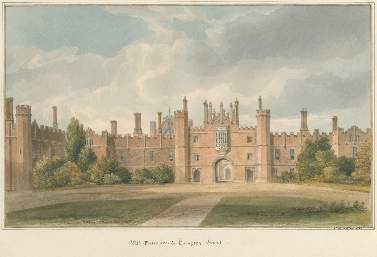 Middlesex - Hampton Court, 1826 av John Buckler