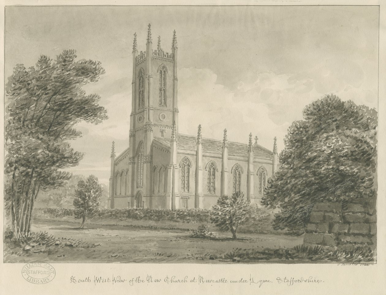 Newcastle-under-Lyme - "St. George"s" av John Buckler