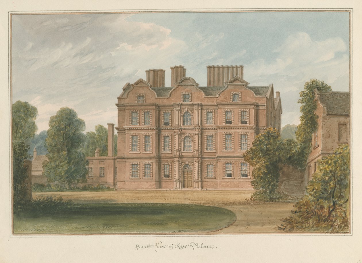 Surrey - Kew Palace, 1827 av John Buckler