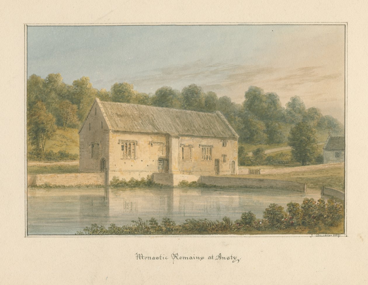 Wiltshire - Ansty - Monastic Remains, 1817 av John Buckler