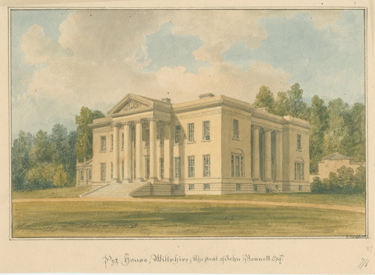 Wiltshire - Pyt House, 1817 av John Buckler