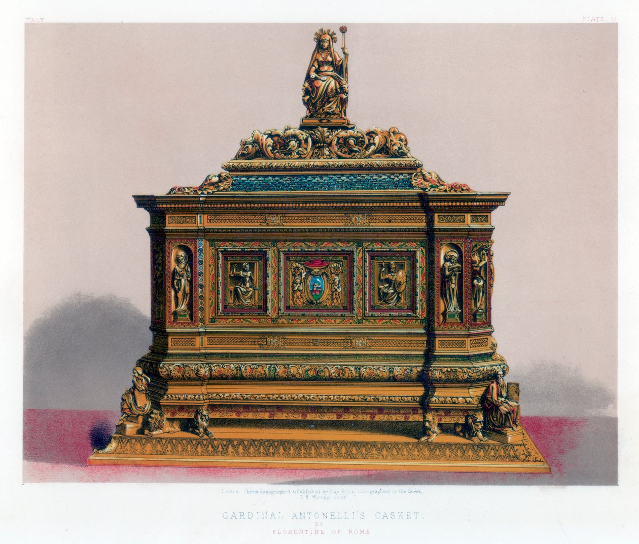 Kardinal Antonellis Casket, 1800-talet. av John Burley Waring