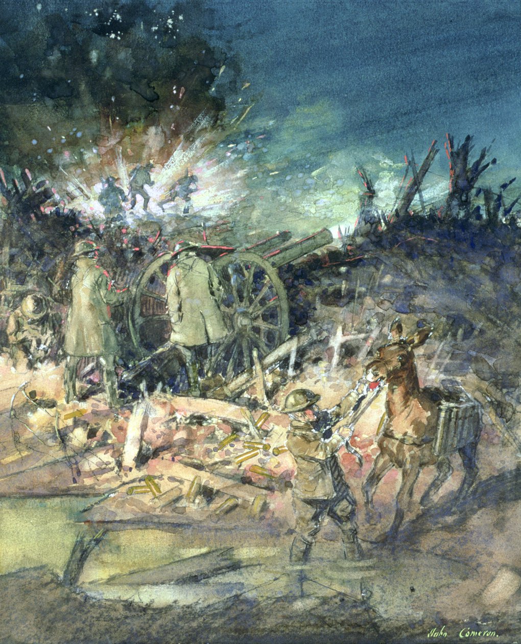 Battle Scene (wc) av John Cameron