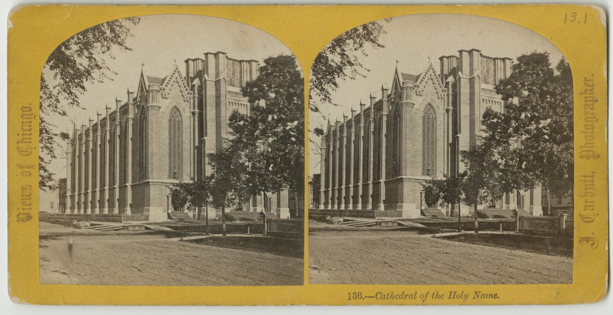 Cathedral of the Holy Name, Chicago, c.1870 av John Carbutt