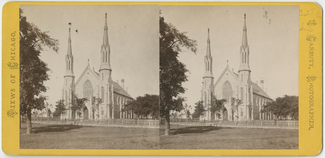 Stereoskopisk bild av Unity Church, c.1870 av John Carbutt
