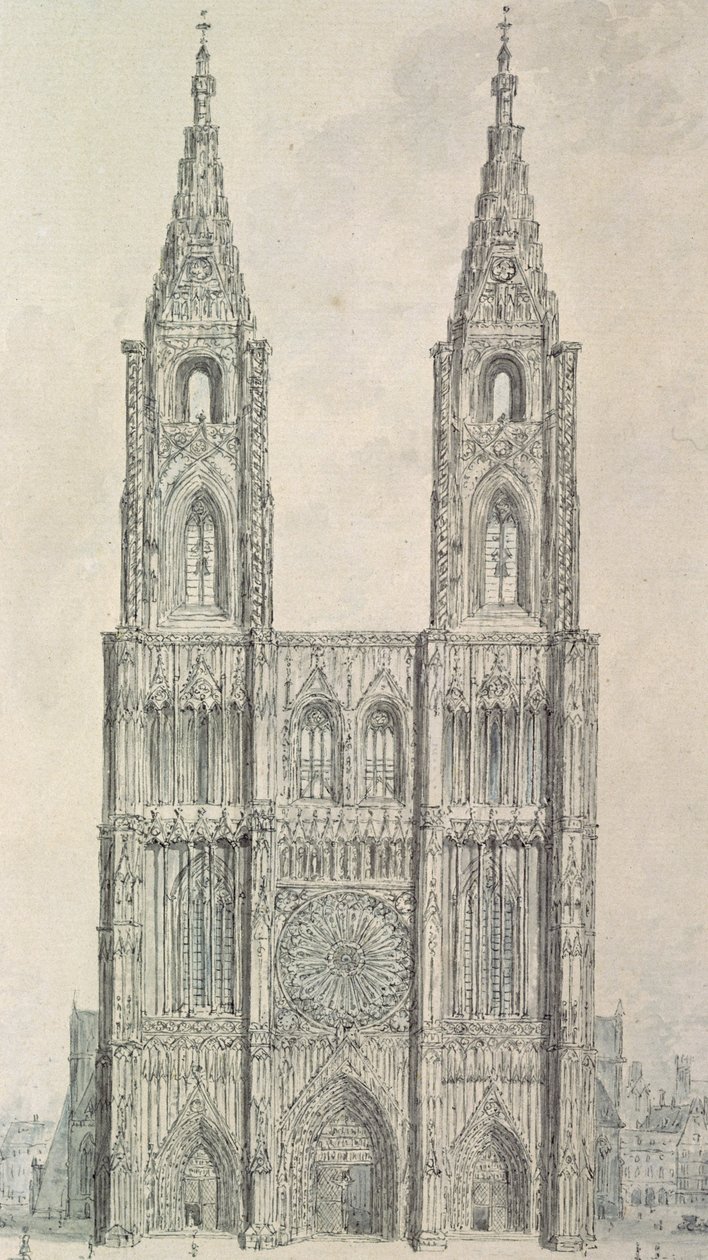 Västra fronten av Strasbourgs katedral av John Carter
