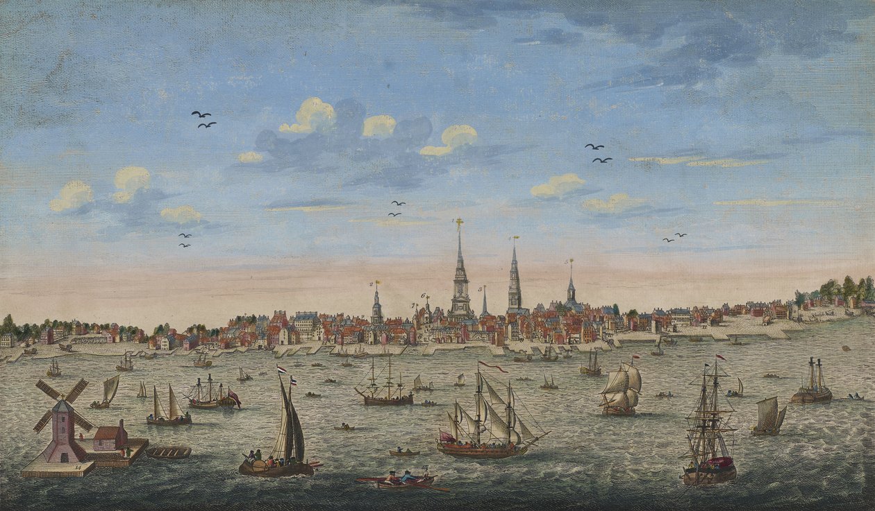 En östperspektivvy av Philadelphia, 1778 av John Carwitham