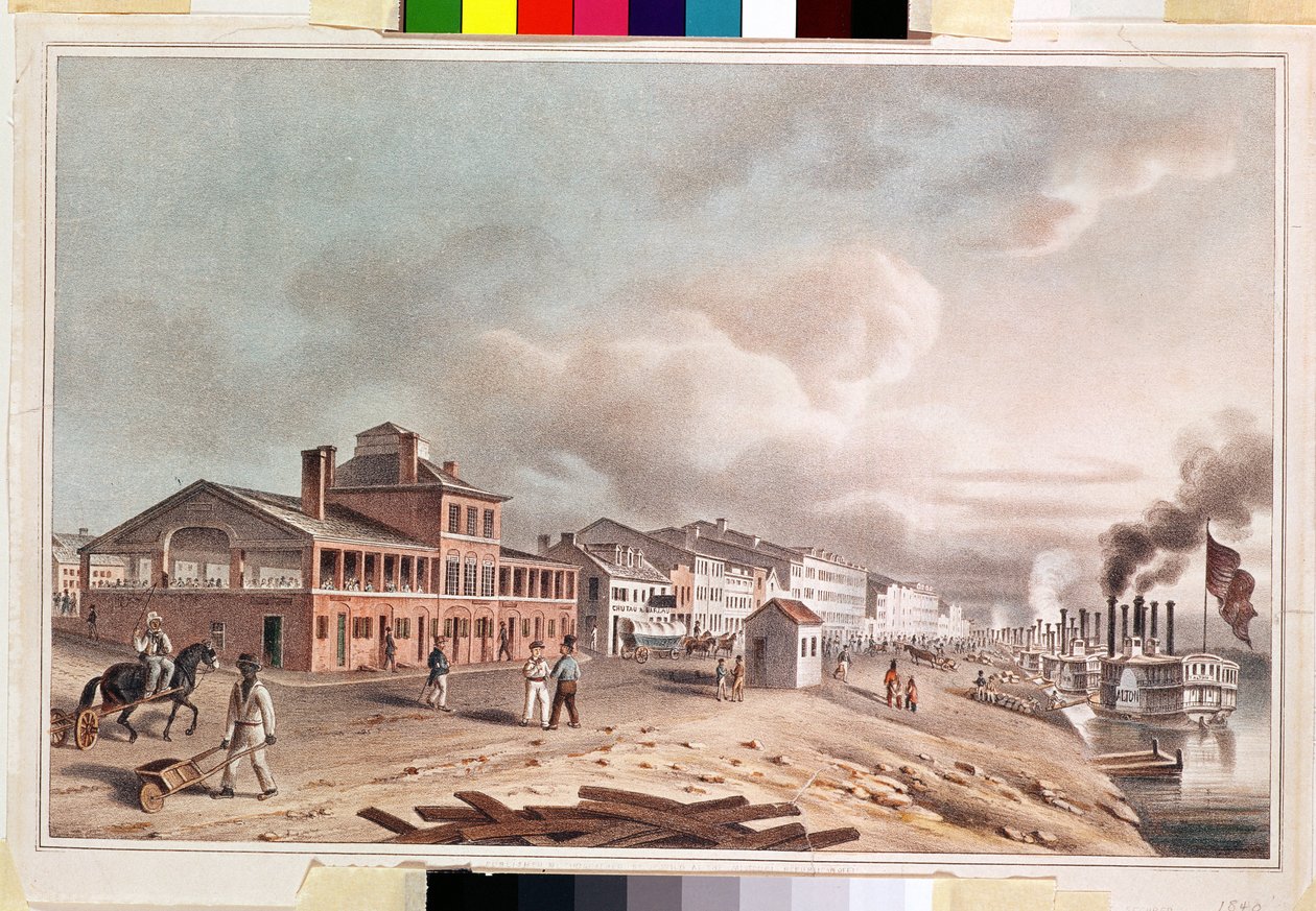 Front Street, St. Louis, Missouri, 1840 av John Caspar Wild