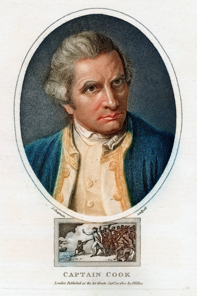 Porträtt av James Cook, 1800 av John Chapman