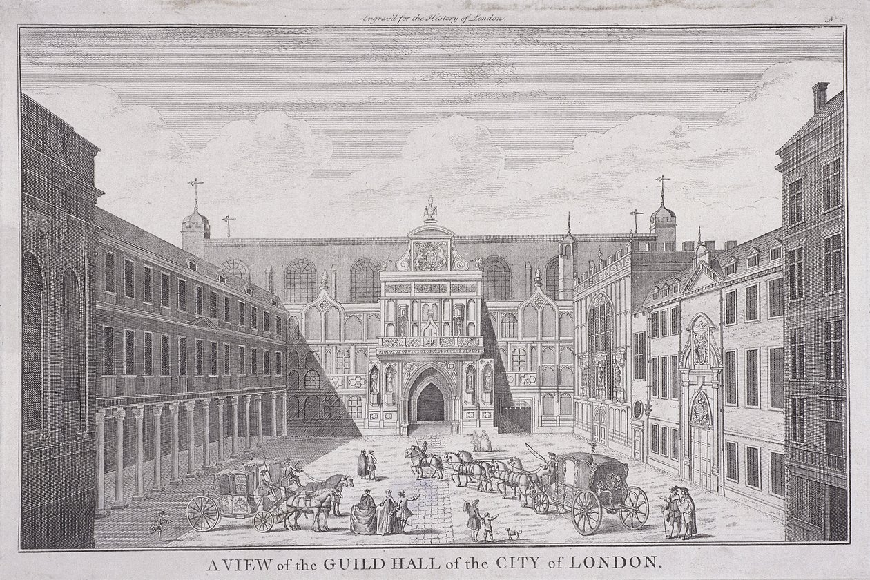 Guildhall, London, 1820 av John Chessell Buckler