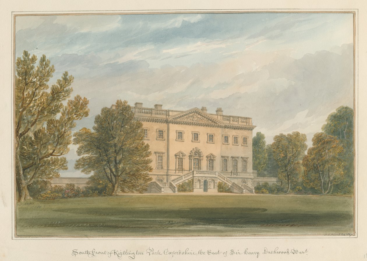 Oxfordshire - Kirtlington Park, 1827 av John Chessell Buckler