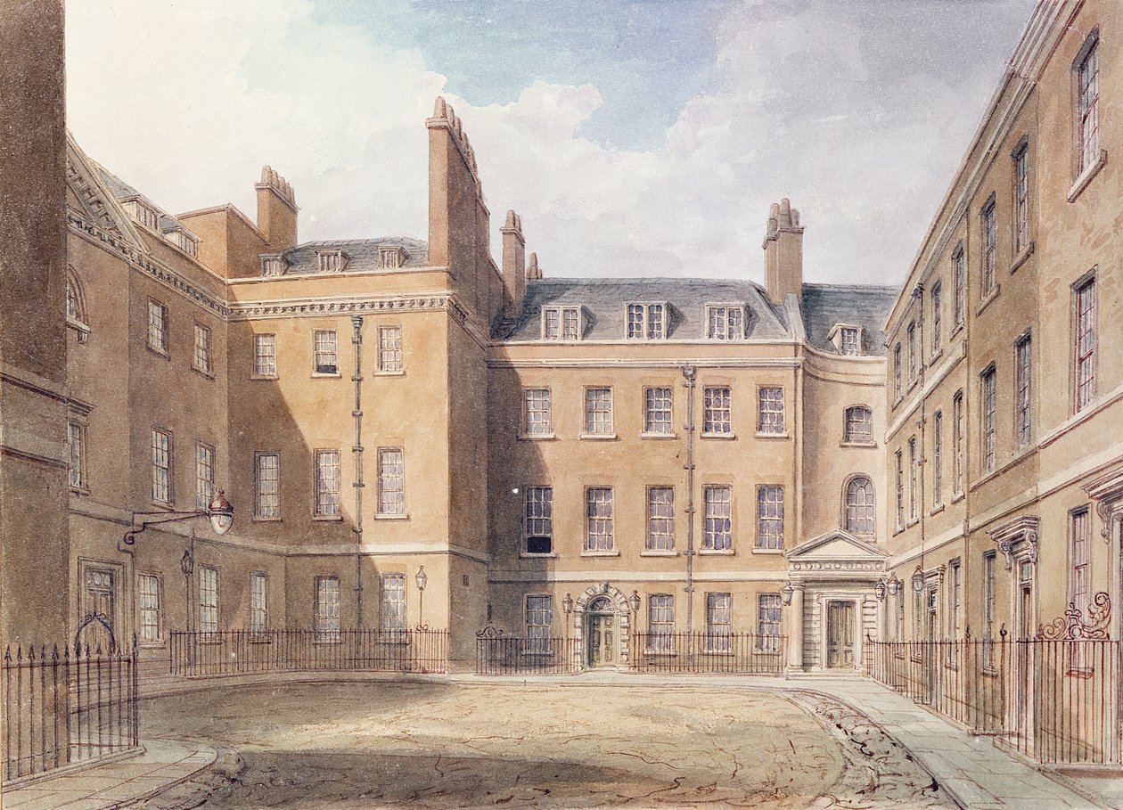 Utsikt över Downing Street, Westminster av John Chessell Buckler