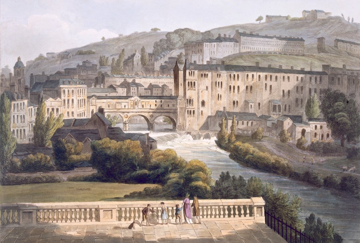 Pulteney Bridge, pub. 1806. av John Claude Nattes