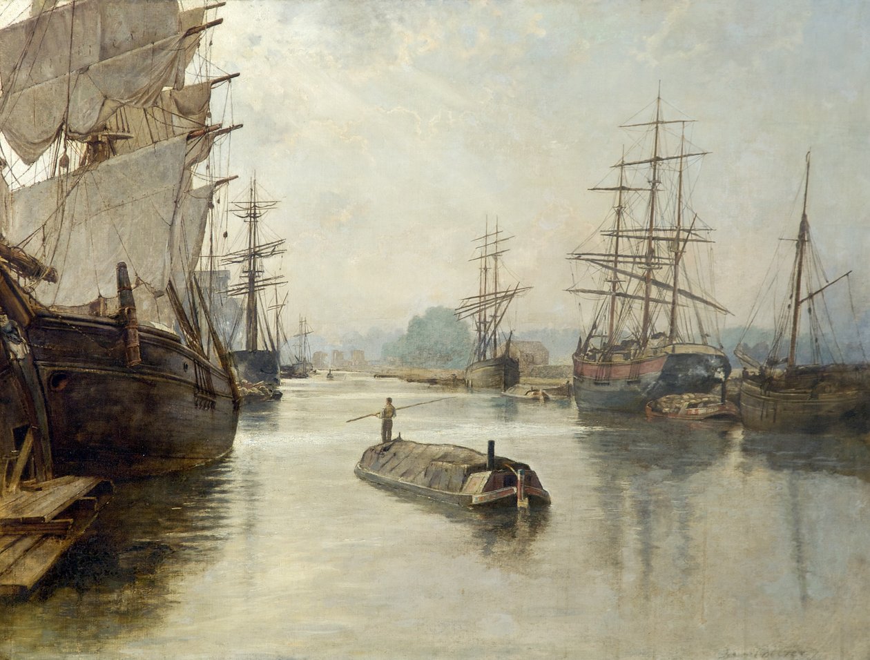 Gloucester Docks, före 1922 av John Collier