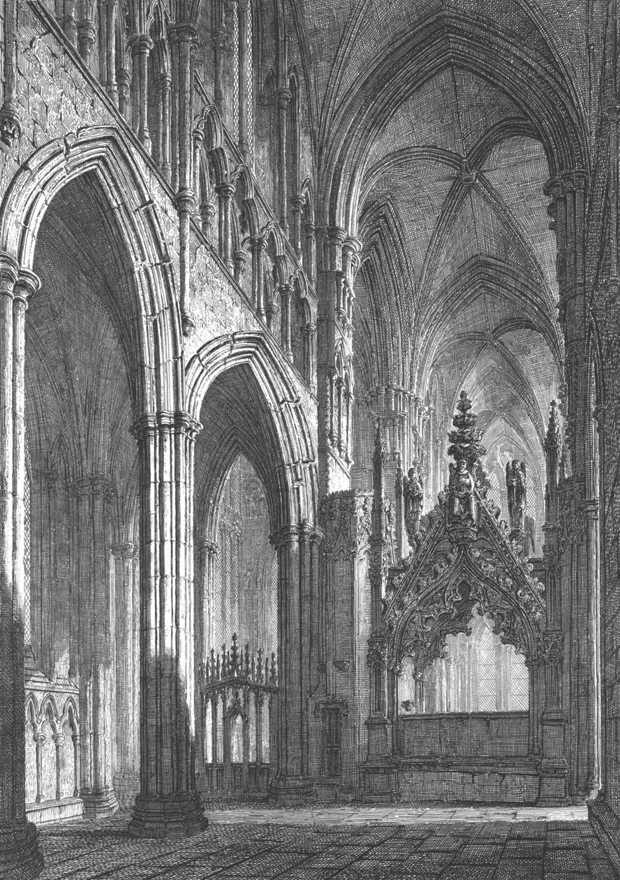 Beverley Minster, Eastern Transept, tidigt 1800-tal av John Coney