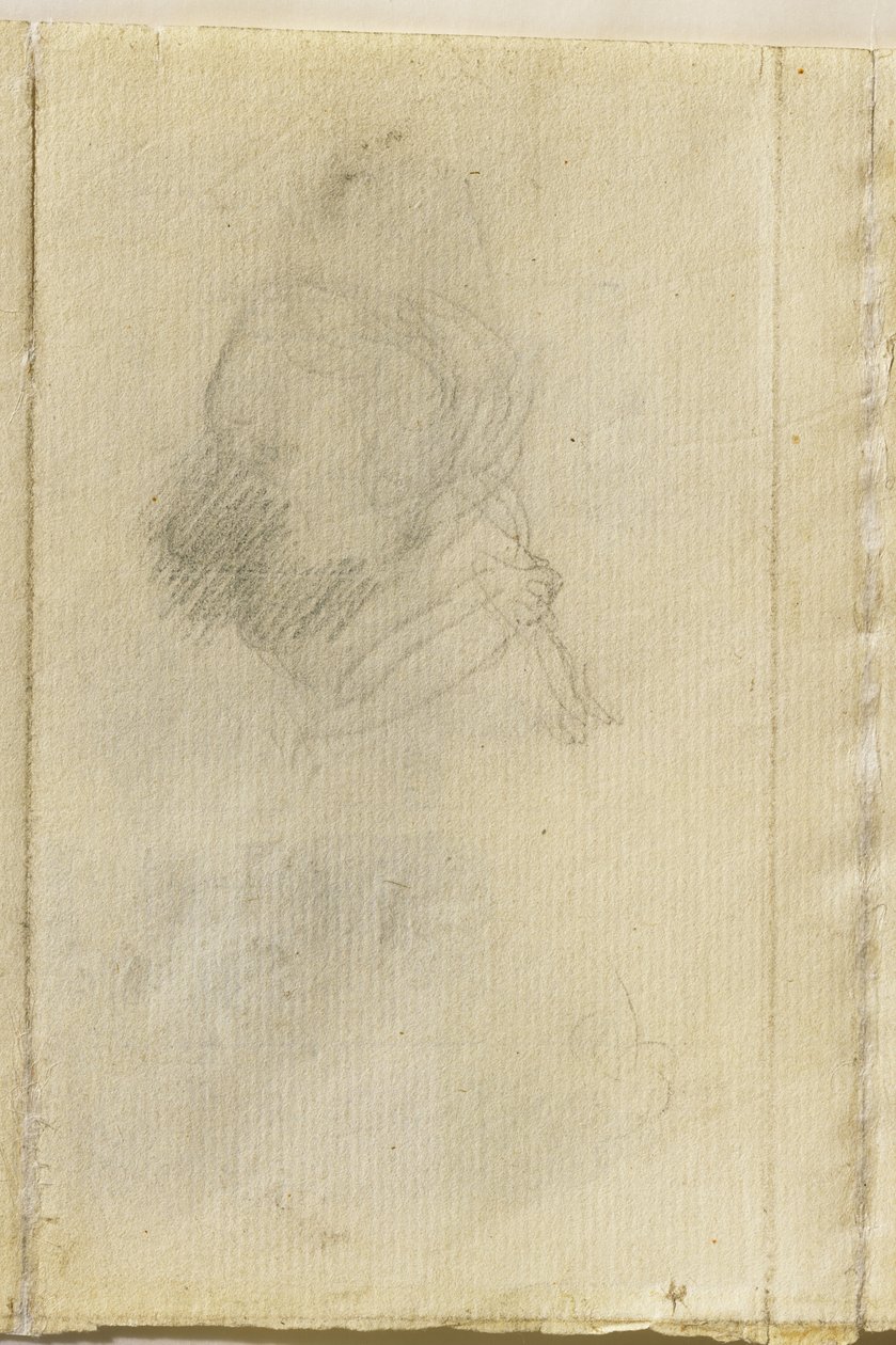En mans huvud i profil av John Constable