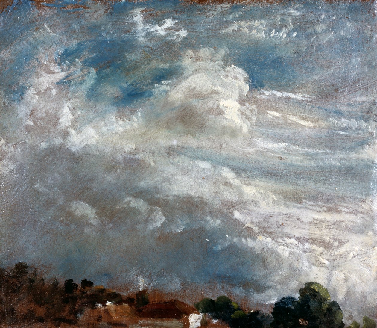 Molnstudie: Trädens horisont av John Constable