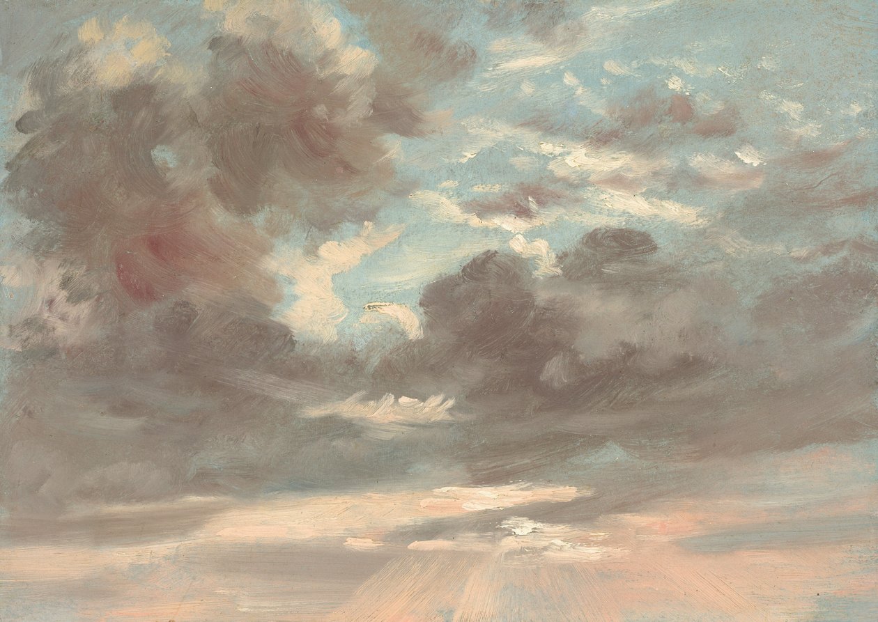 Molnstudie: Stormig solnedgång av John Constable