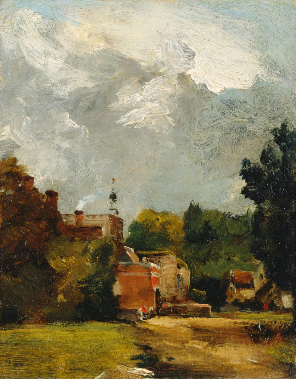 Östra Bergholts kyrka av John Constable