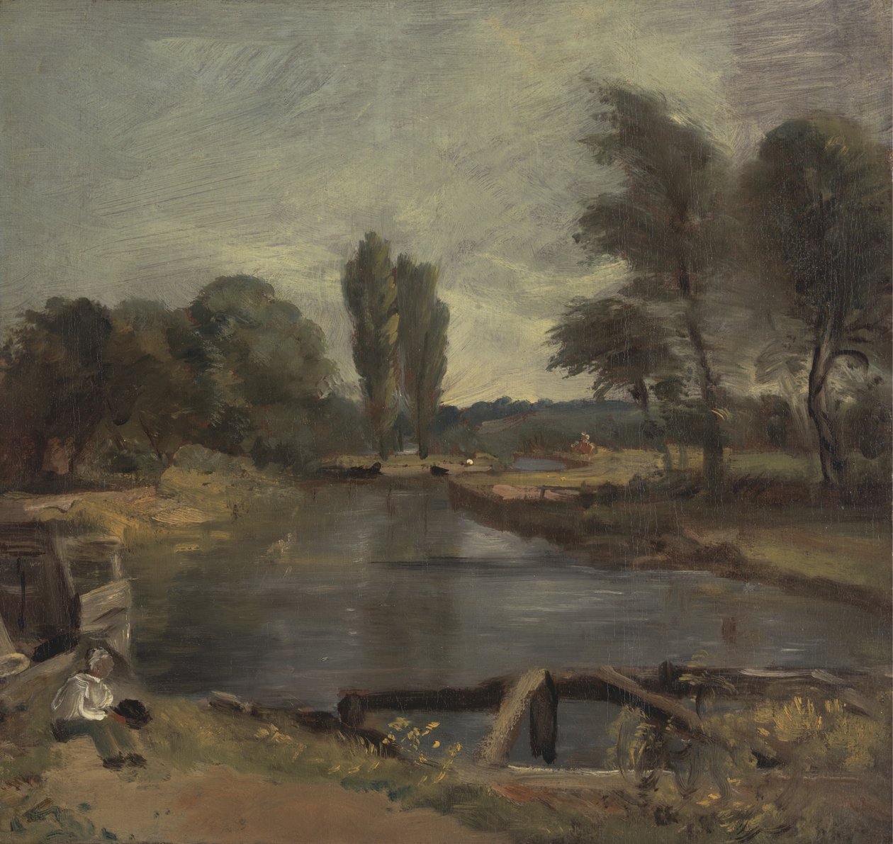 Flatford Lock, mellan 1810 och 1811. av John Constable