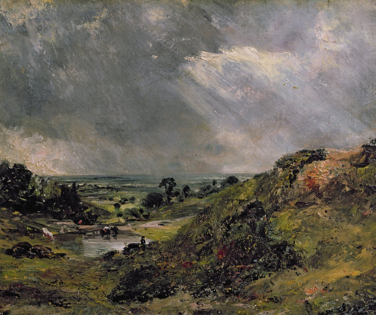 Hampstead Heath, Branch Hill Pond, 1828 av John Constable