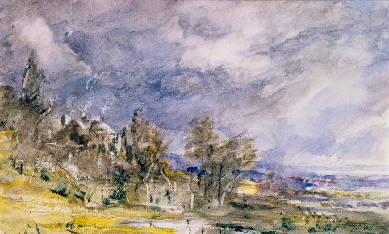 Hampstead Heath från nära Well Walk, 1834 av John Constable