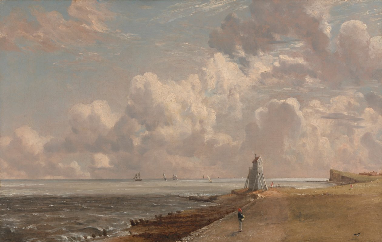 Harwich: The Low Lighthouse och Beacon Hill av John Constable