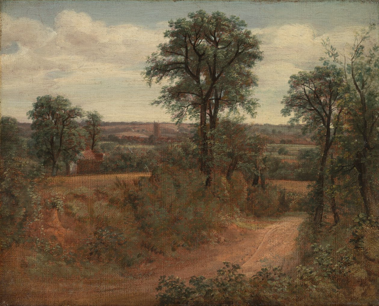 Lane nära Dedham av John Constable