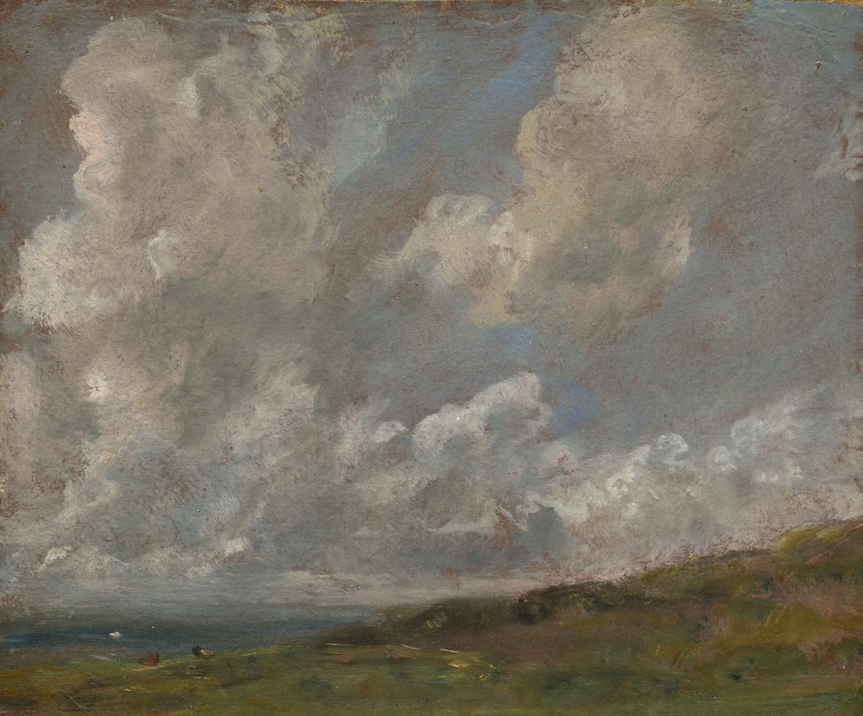 Studie av moln över ett landskap, c.1821-22 av John Constable