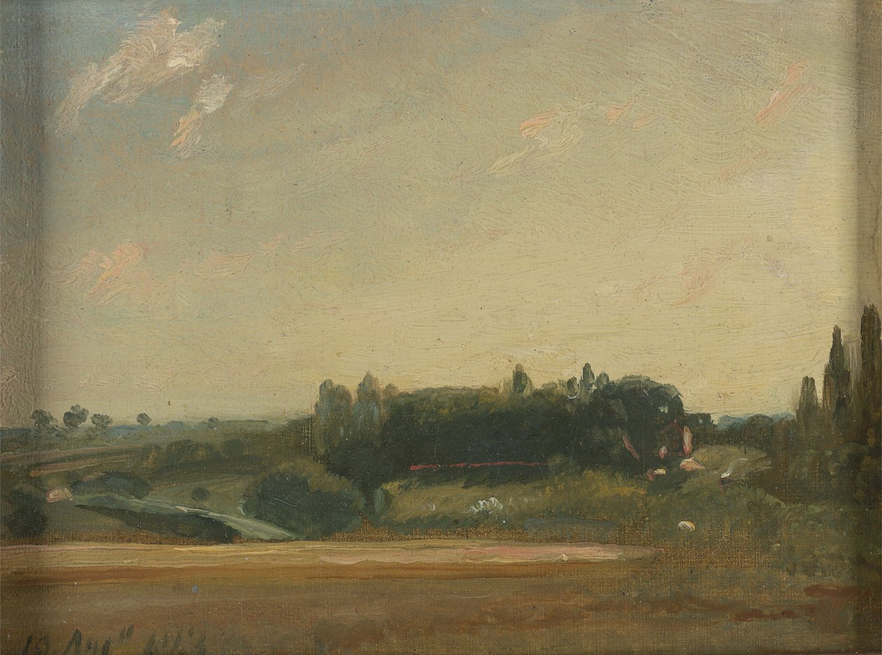 Utsikt mot prästgården, Östra Bergholt av John Constable