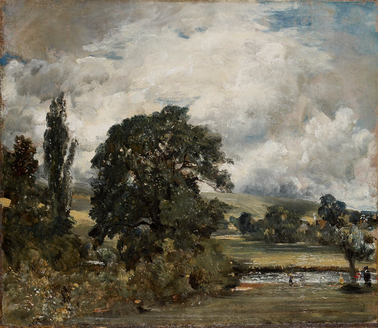 Water Meadows nära Salisbury, 1820-1829 av John Constable