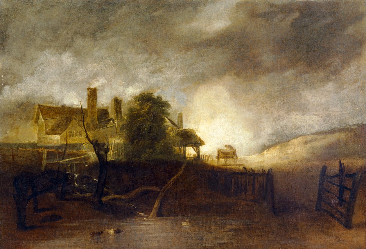 The Lime Kiln, c1805/06 (olja på duk) av John Crome