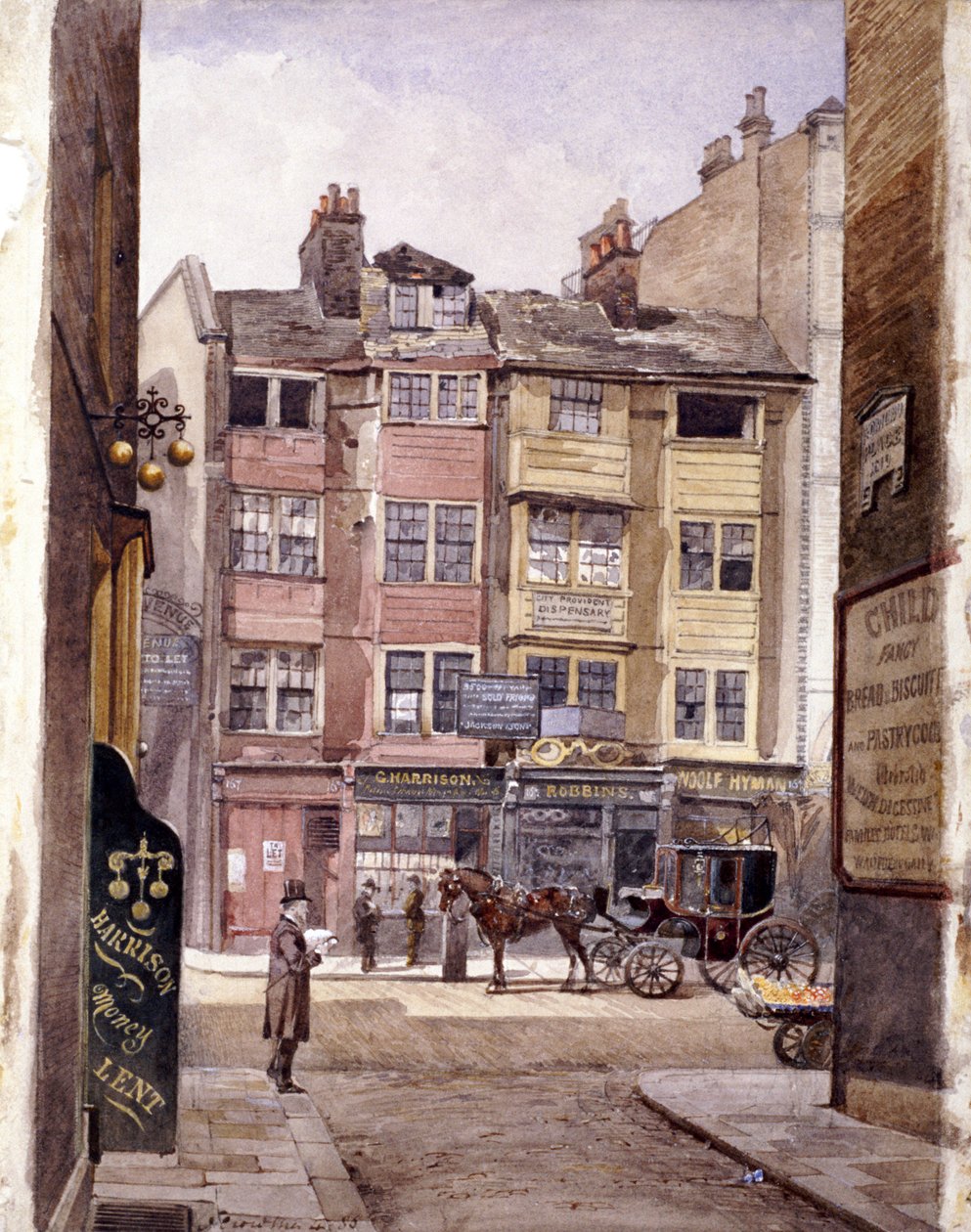 Aldersgate Street, London, 1886 av John Crowther