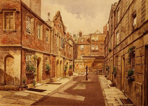Alms Houses, Cock Court av John Crowther