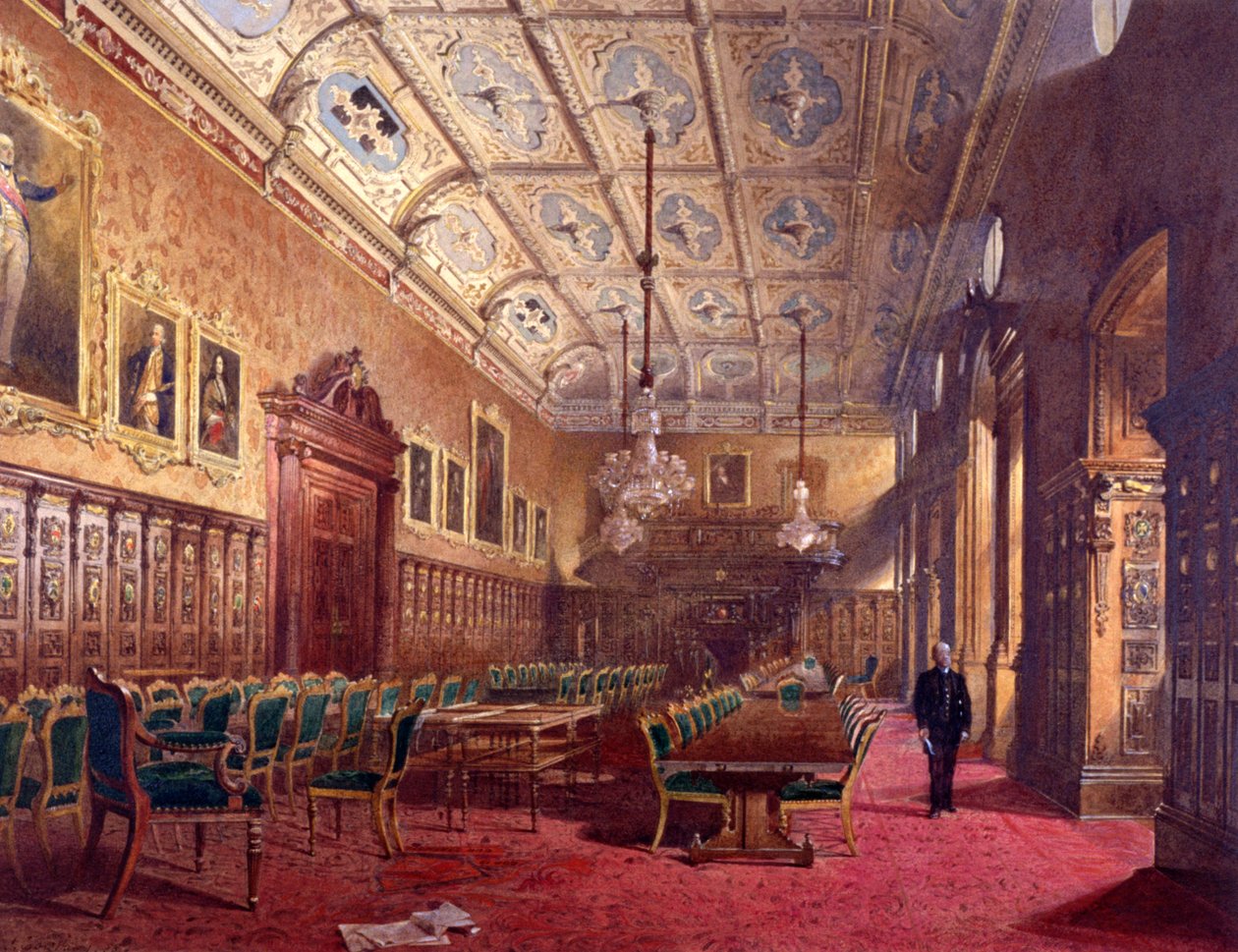 Interiör av Ironmongers Hall, London, 1888 av John Crowther