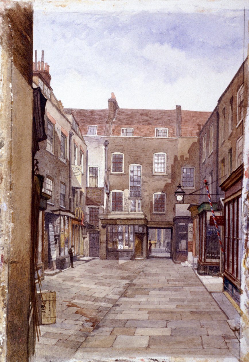 Lädersäljares byggnader, London Wall, London, 1883 av John Crowther