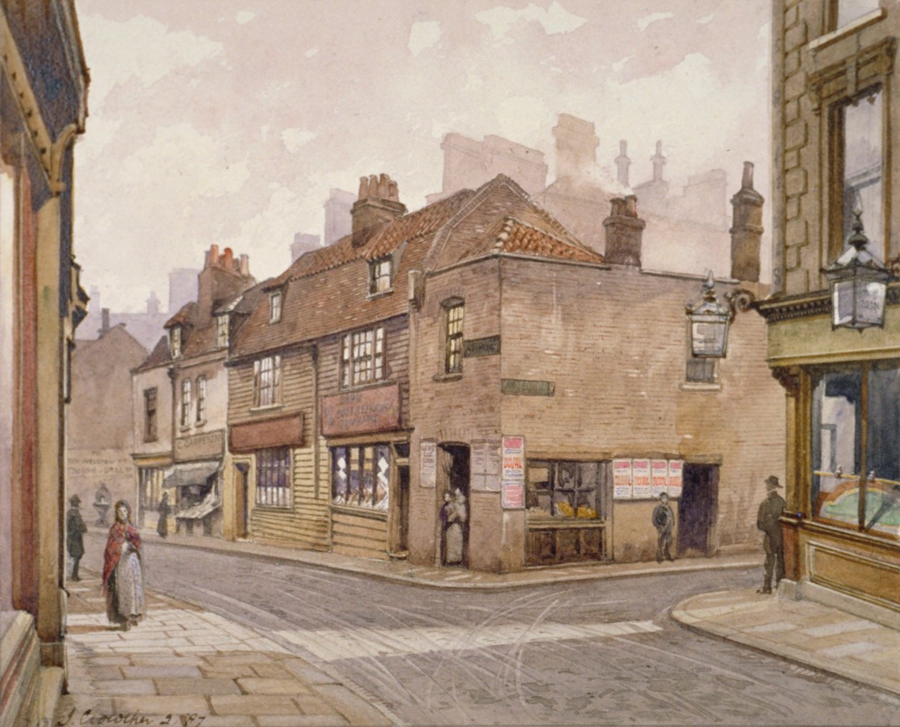 The Angel pub, Bermondsey, London, 1887 av John Crowther