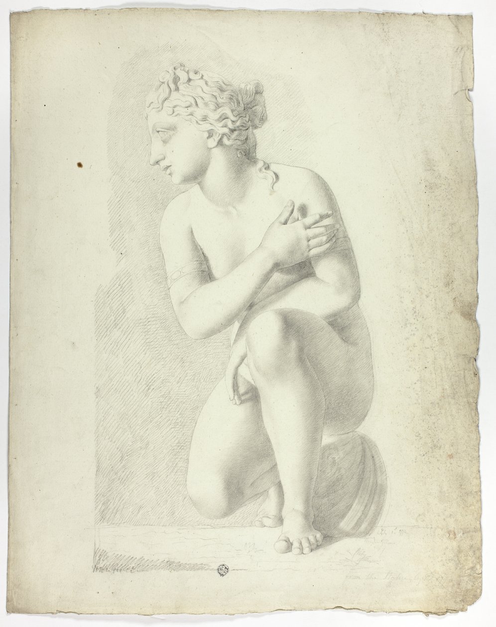 Staty av hukande Venus av John Downman