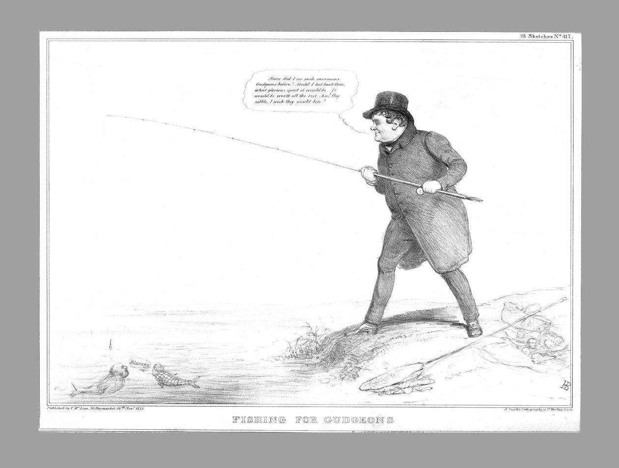 Fiske efter Gudgeons, 1835. av John Doyle