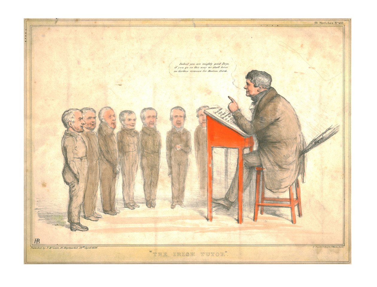 Den irländska läraren, 1836. av John Doyle