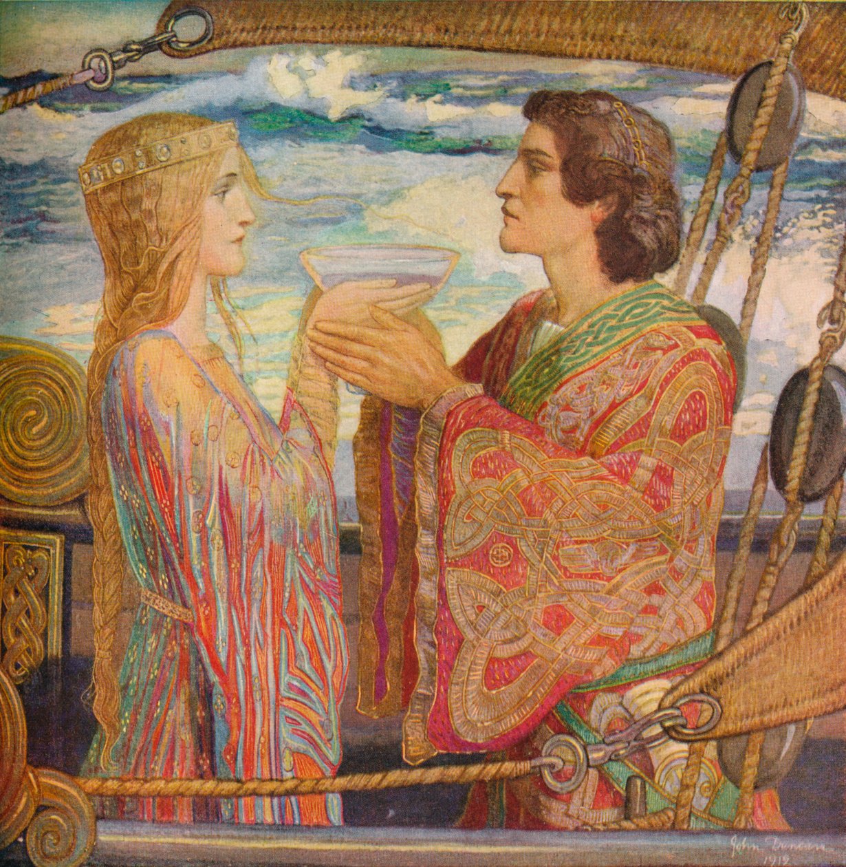Tristan och Isolde, 1912 av John Duncan