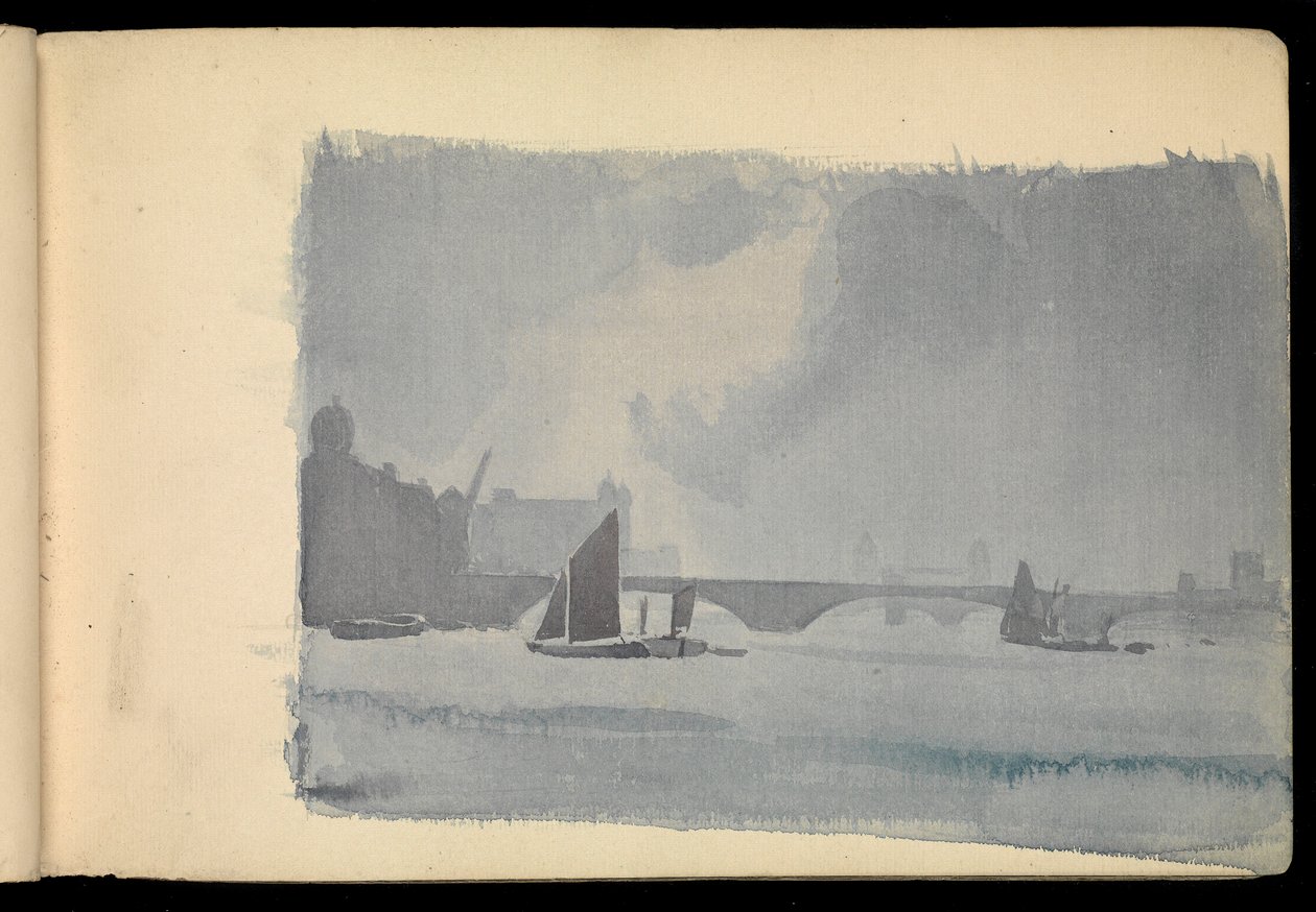 Havslandskap, skissbok av John Everett