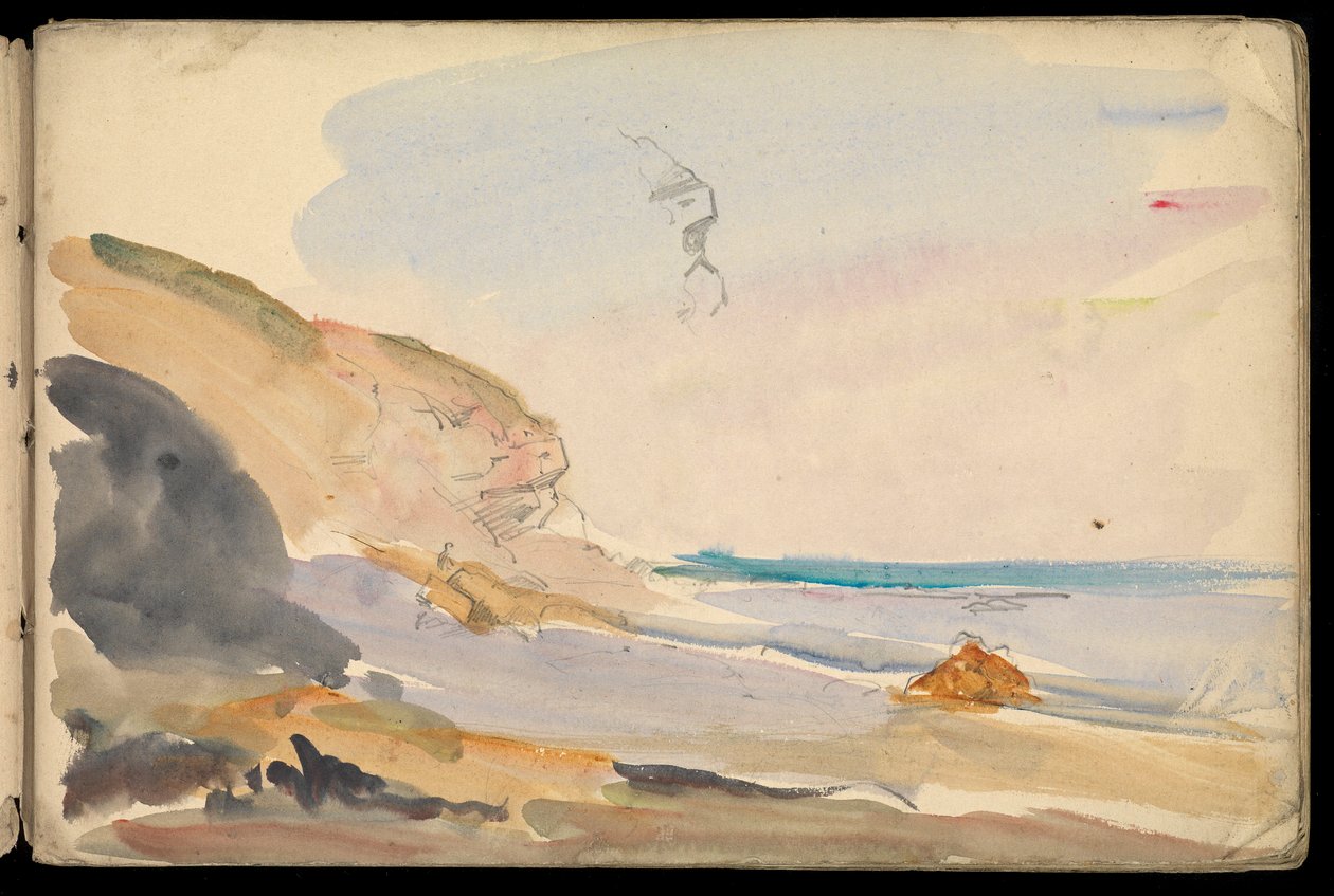 Havslandskap, skissbok av John Everett