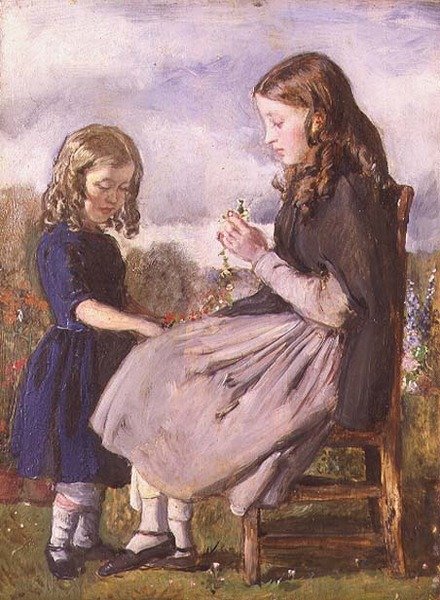The Garland Weavers (olja på duk) av John Everett Millais