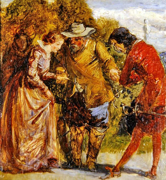 Introduktionen (olja på panel) av John Everett Millais